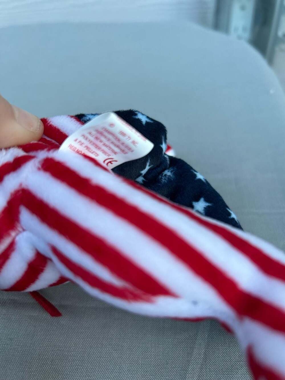 Ty Beanie Baby Spangle the Bear Pink Face 1999 Patriotic USA Plush - Picture 5 of 5